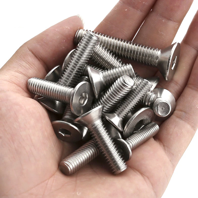 1/4-1/2 Stück Innen sechs kant schraube metrisch versenkt m2 m2, 5 m3 Flach kopf Maschinen schraube Sortiment Kit Edelstahl Inbus schraube – Detail 5