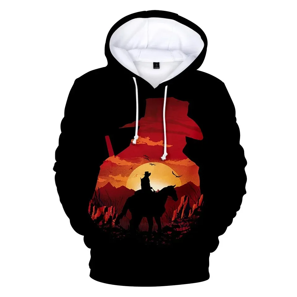 Popular Game Red Dead Redemption 2 Hoodie 3d Print Men Streetwear Clothing Fashion Plus Size Hooded Sweatshirt Unisex Tops 2024