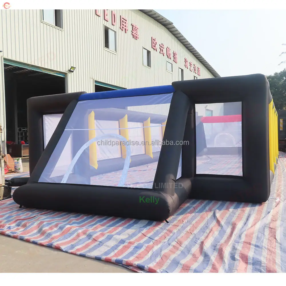 広州工場直販 商業用屋外インフレータブルサッカー場 エアシール式ソープウォーターサッカーアリーナ サッカーピッチ