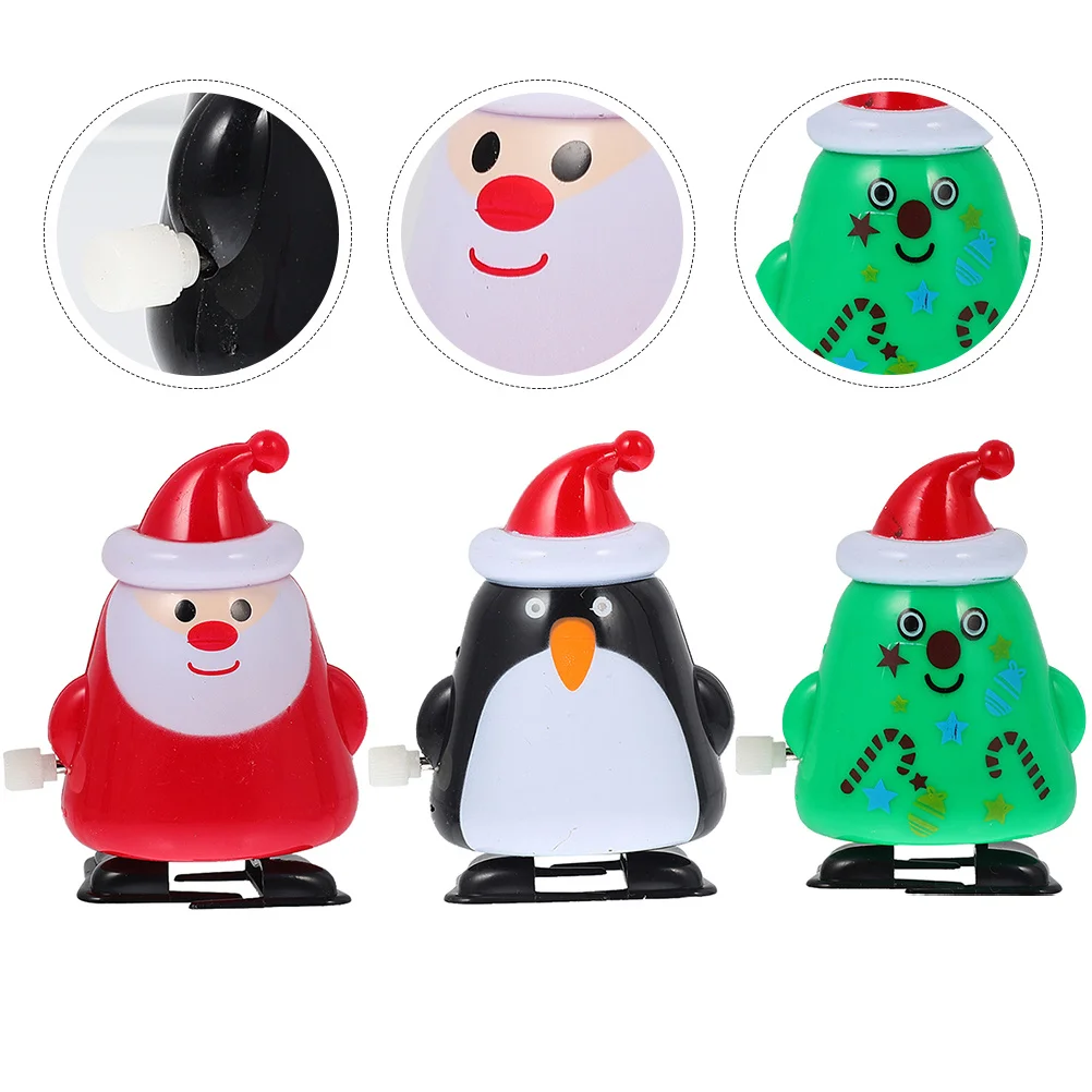 3 pçs acabar santa decorações de natal plástico durável elementos de natal engraçado crianças brinquedos crianças suprimentos