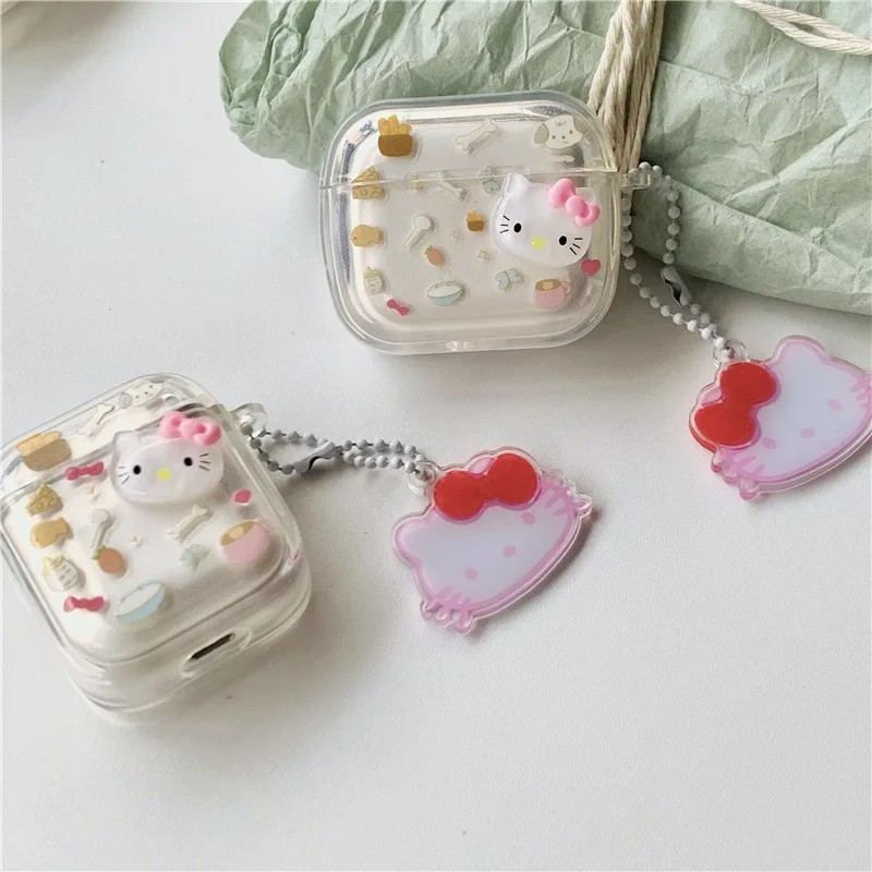 MINISO мультфильм Hello Kitty чехол для наушников Apple AirPods 1 2 3 поколения Airpods Pro/Pro2 беспроводные Bluetooth наушники