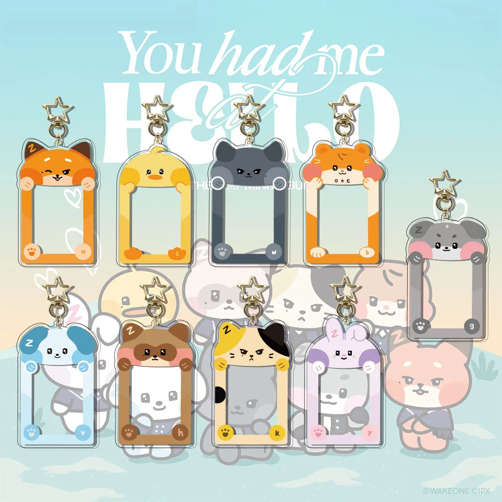 

KPOP ZEROBASEONE ZERONI Cartoon Keychain High-quality Acrylic Card Holder Keyring Pendant Matthew Ricky Bag Accessories Gift