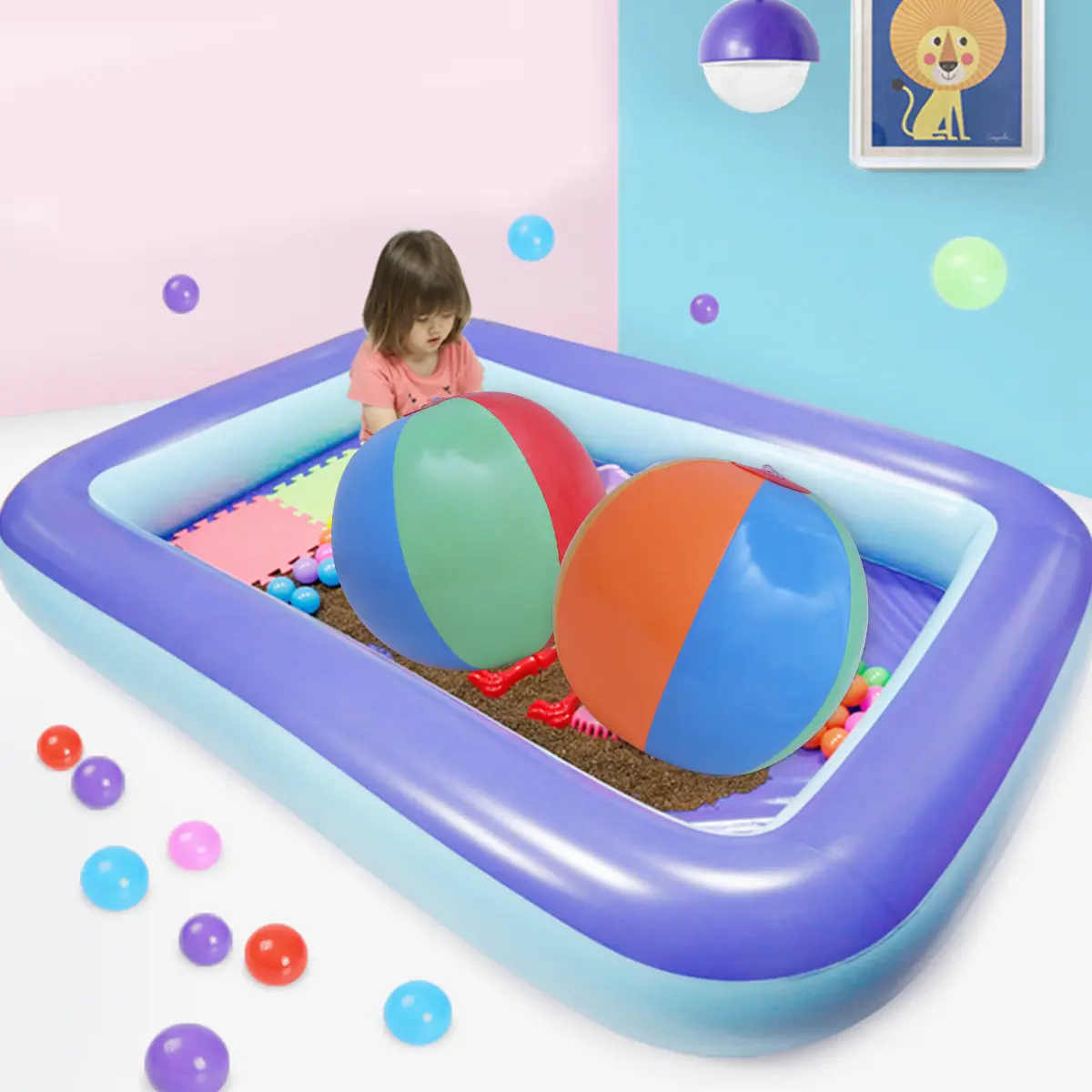 

Набор из 6 надувных игрушек для детей: для пляжа, бассейна, ванны, спортивных игр и вечеринок