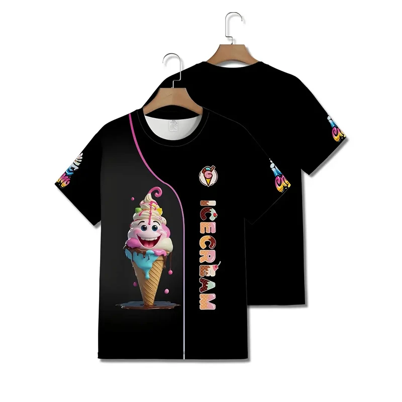 Men's Ice Cream Funny T Shirt Short Sleeve T shirt 3D Print O-Neck Shirt Men Women Party Summer Harajuku Cool Tee Tops Clothing - view 4