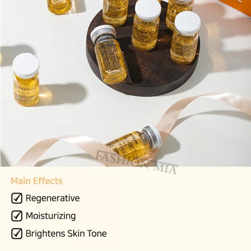 Imagen 2 del producto Stayve-Kit de suero de ampolla dorada de ADN de salmón, 8ml, brillo Natural, blanqueamiento, hidratación, rejuvenecimiento, cuidado de la piel