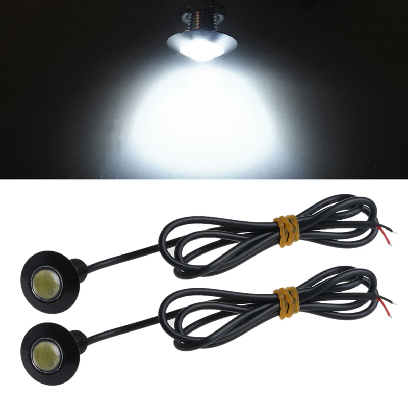 

2Pcs Car LED Bulb COB Auto DRL Daytime Running Light Eagle Eye Fog Lamp Brake Reverse Parking Styling 23mm