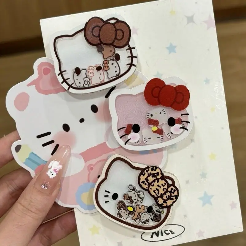 

Cartoon Sanrio Hello Kitty Hair Clip Duckbill Clip Sweet and Lovely Fringe Side Clip Versatile birthday Festival Gift for Girls