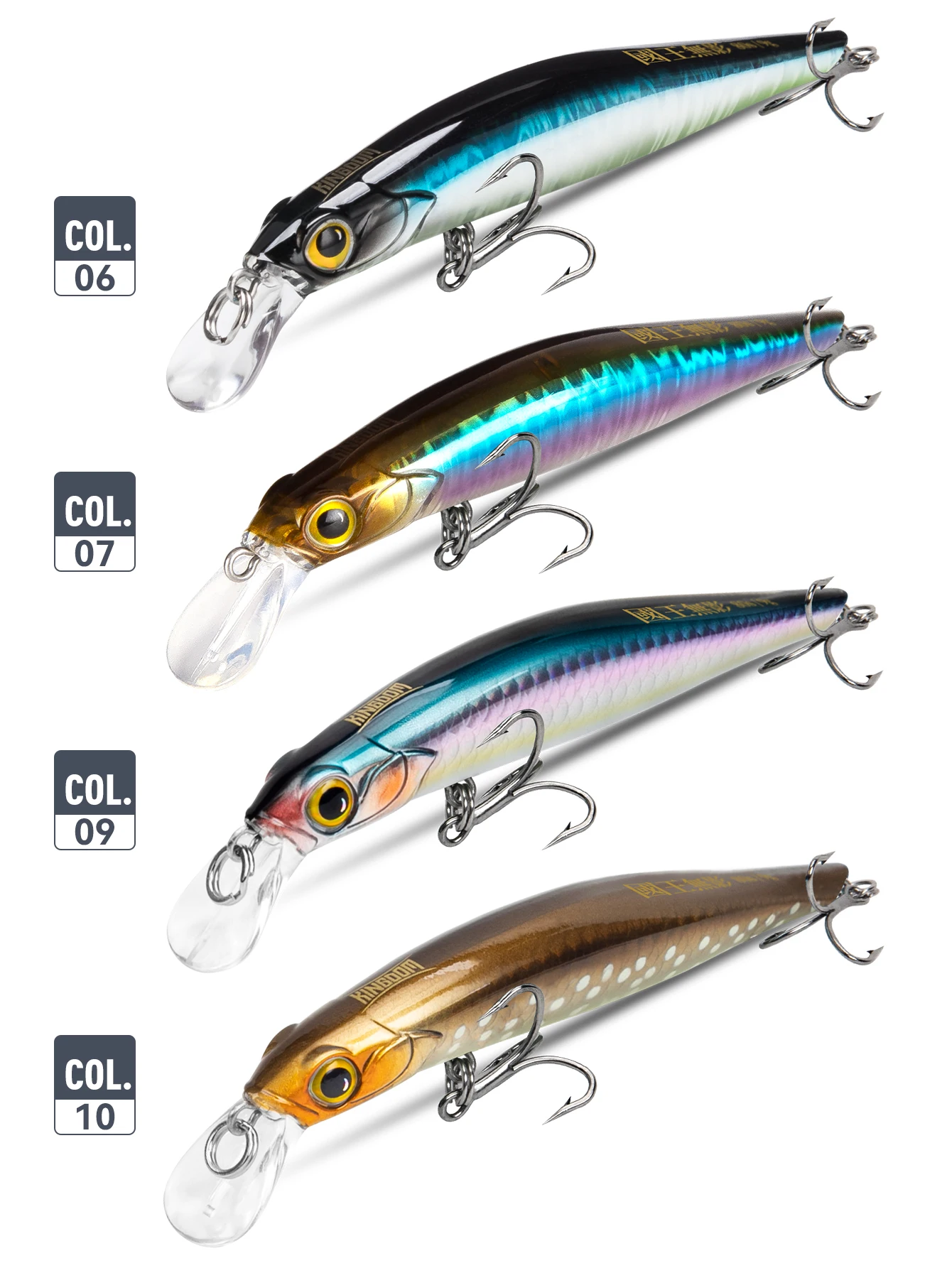 Kingdom Sinking Minnow Angelköder 60 mm 80 mm 95 mm 105 mm künstliche harte Köder Wobbler Seebarsch Wobbler Angelgeräte – Detail 16