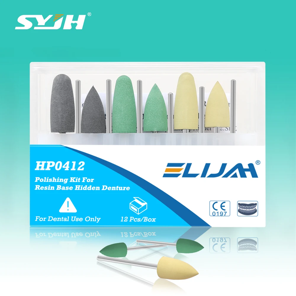 

SYJH 8Pcs/Set Dental Silicone Rubber Polishing Head Resin Porcelain Zirconia Grinding Denture Polishers Dentistry Tools