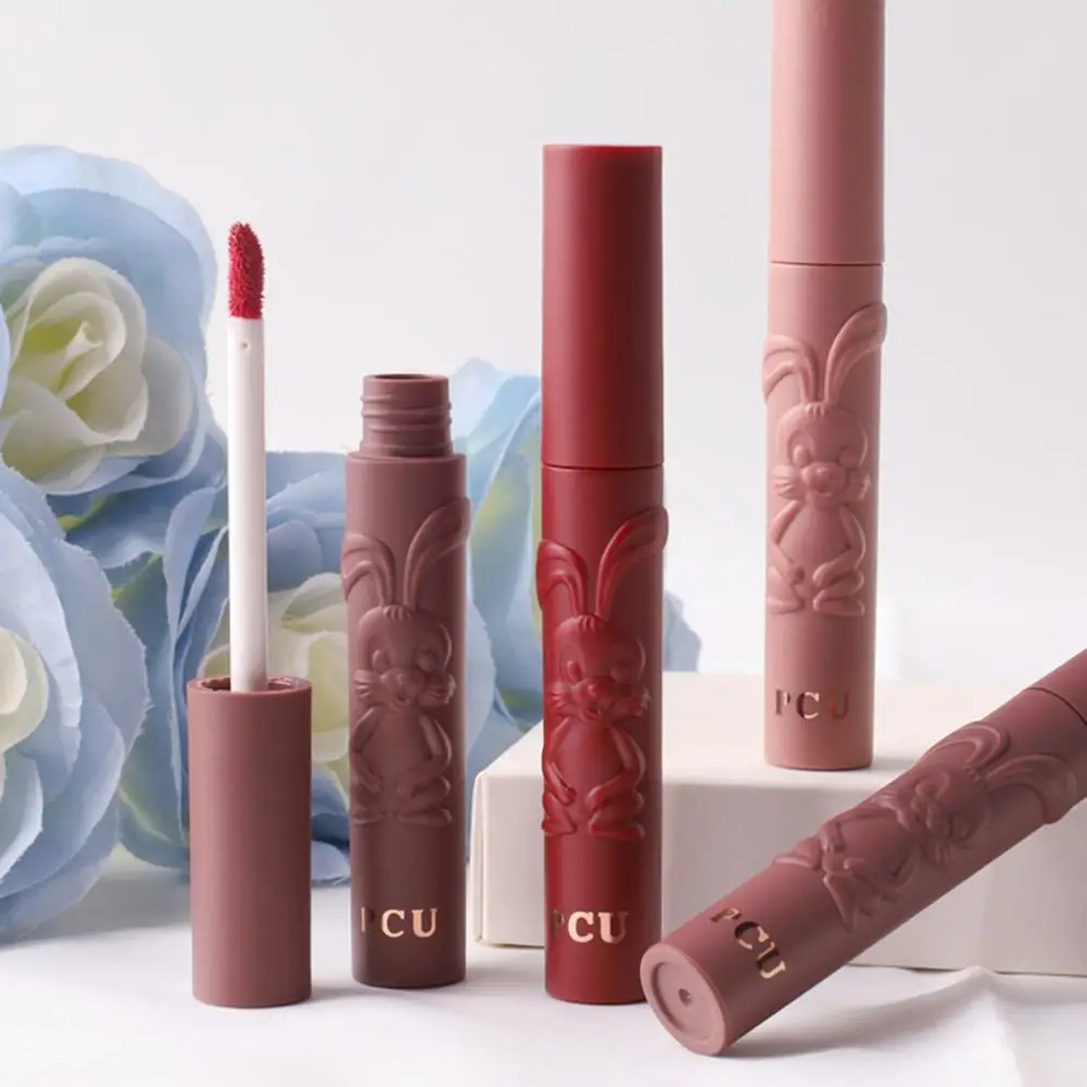 Lip Gloss One Swipe Lipstick Charming Velvet Lip Glaze Delicate Design Full Color One Swipe Application Relief Rabbit's