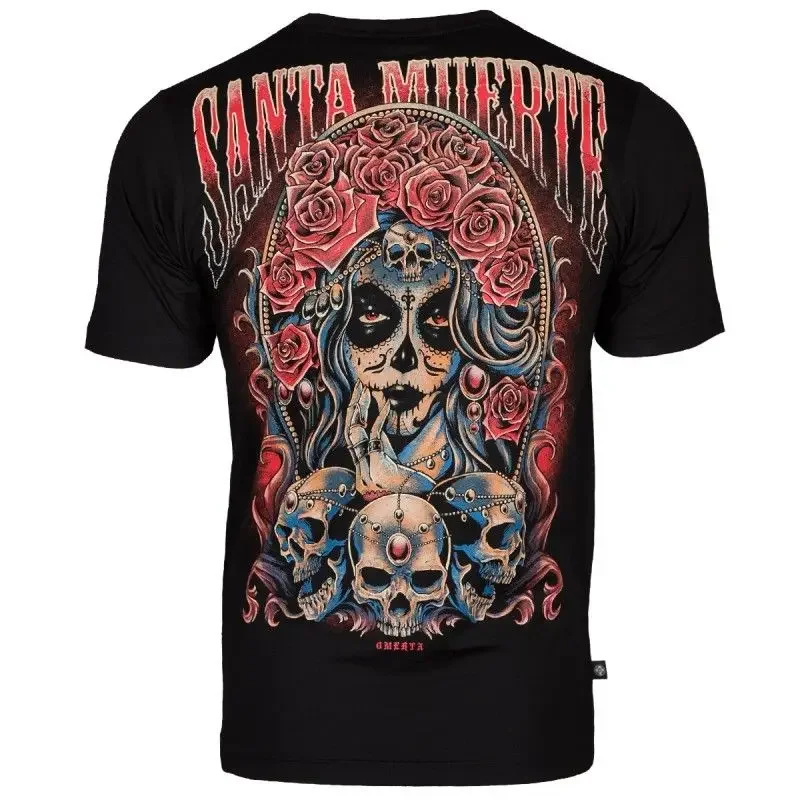 Santa Muerte Omerta Tshirt Extreme Hobby Mens Black 100% Cotton T Shirt Top Tee Mens Tee Shirts Summer Men\'S Fashion Tee