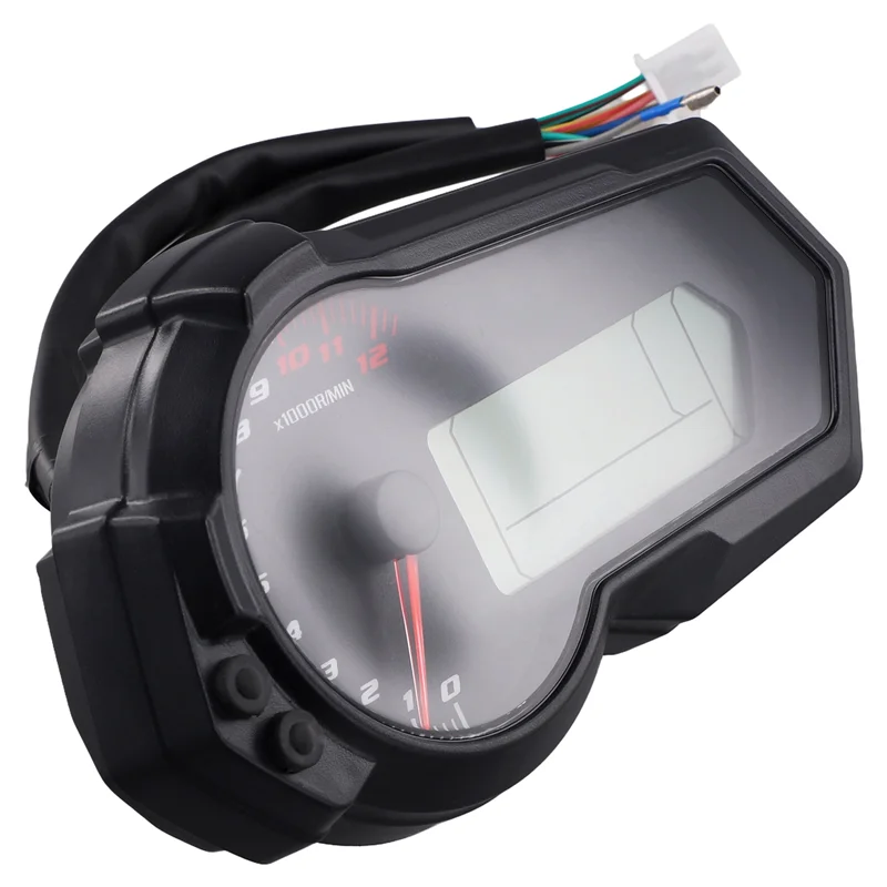 

A03Z-Motorcycle Universal 1200RPM Odometer Tachometer UTV LCD Digital Speedometer Gauge For 2,4 Cylinders N1-6
