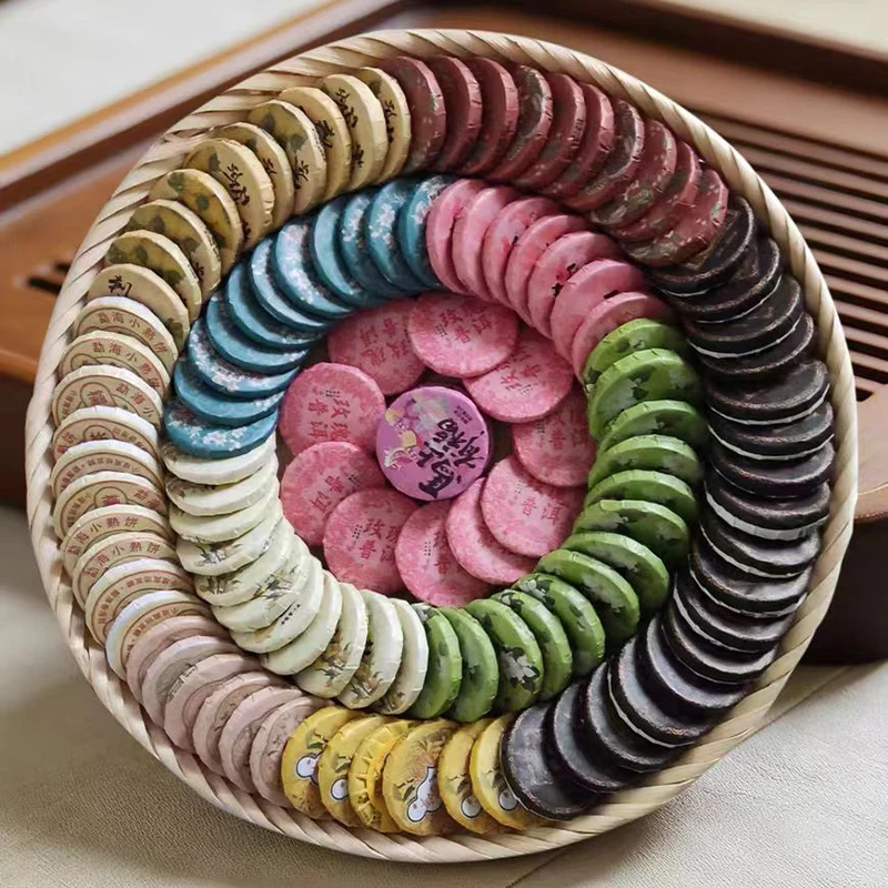 

DIY Circular Ornament Puer Small Tea Cake Decorative Model 30 Various Shu/Raw Black Green White Style Chinese Yunnan Droshiping