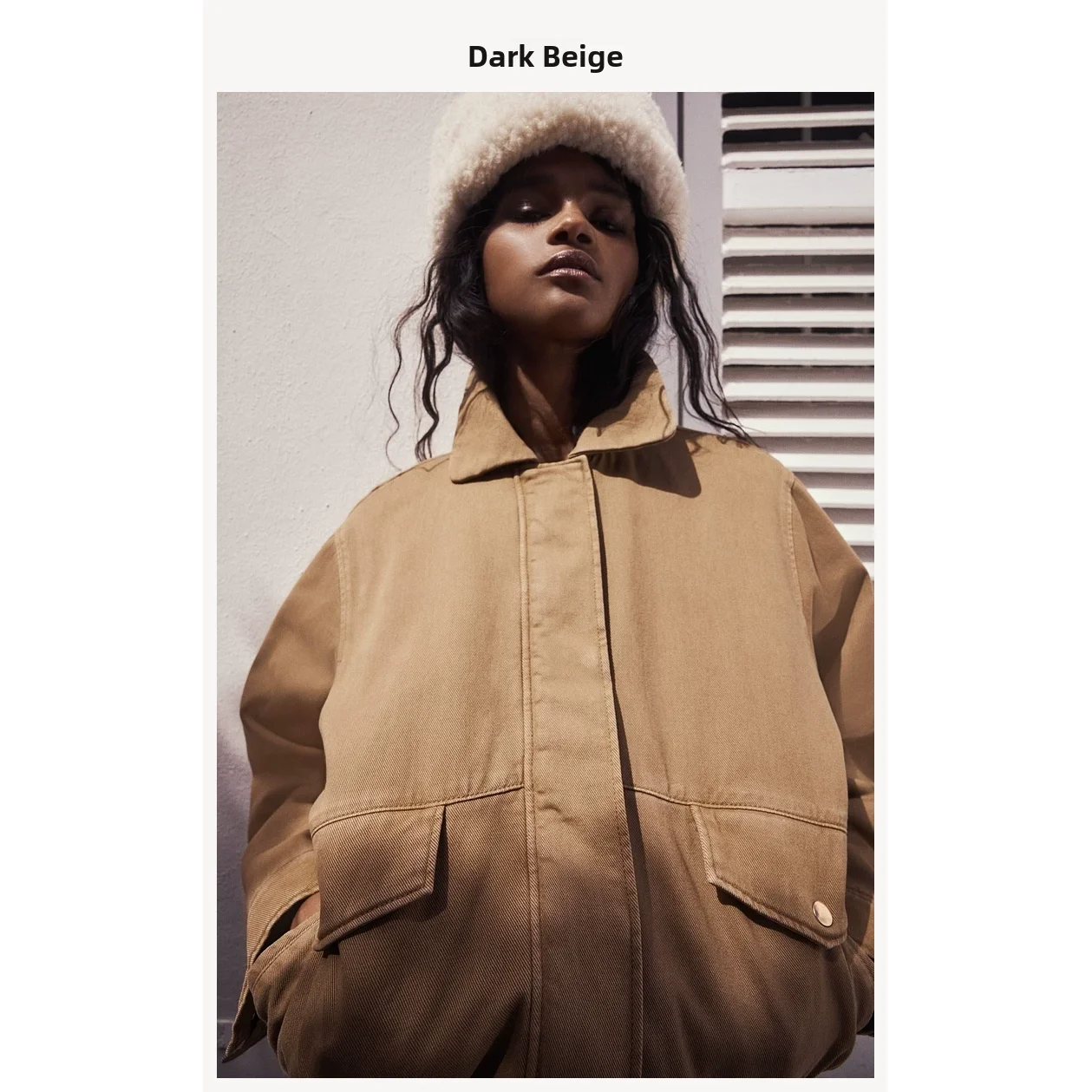Casual Fashionable Style Women's Jacket Cotton Polyester Fiber Standard Fit Short Coat Zipper Closure No Hat Autumn Season