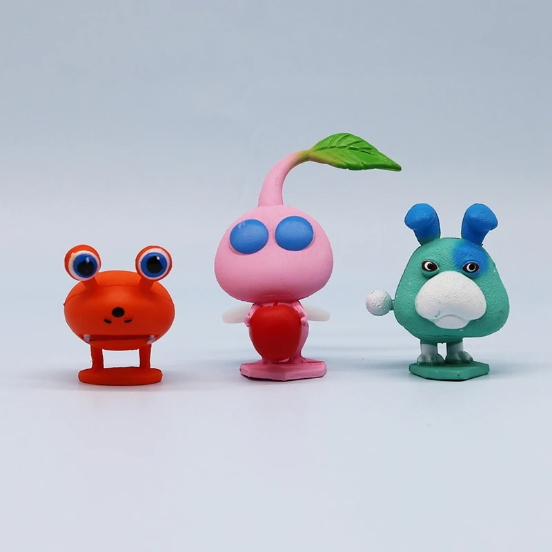 6/12Pcs/Set Game Anime PIKMIN Figure Captain Olimar PIKMIN Action Figure PVC Collection Model Doll Toys for Kids Birthday Gifts