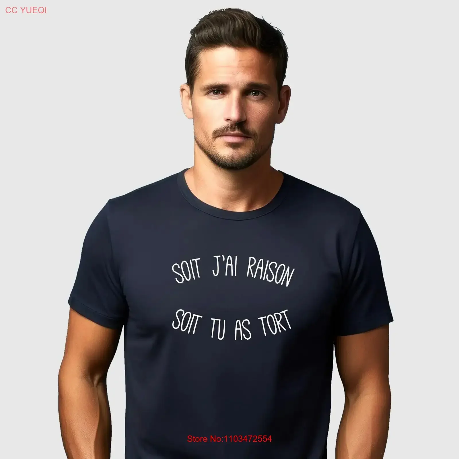 Мужская футболка SOIT I AM RIGHT YOU ARE, темно-синяя, винтажная, с эффектом потертости, удобная, в стиле стритвир, мягкая, модная, унисекс, стильная