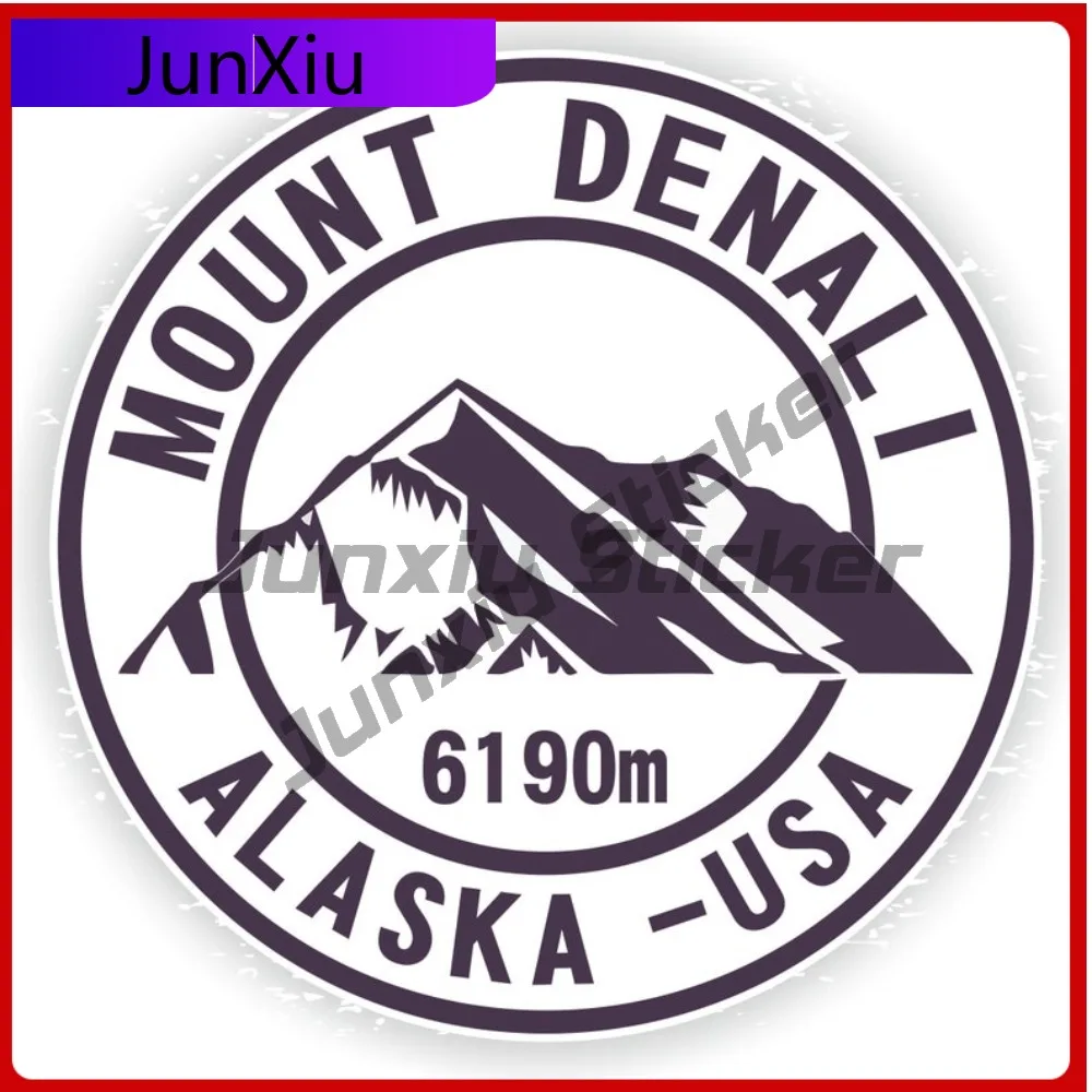 

Denali Mount Stamp Mountains Round Seal Personality Stickers Anti Scratch Decals Decorative Decal Motorcycle Camping Car Bumper