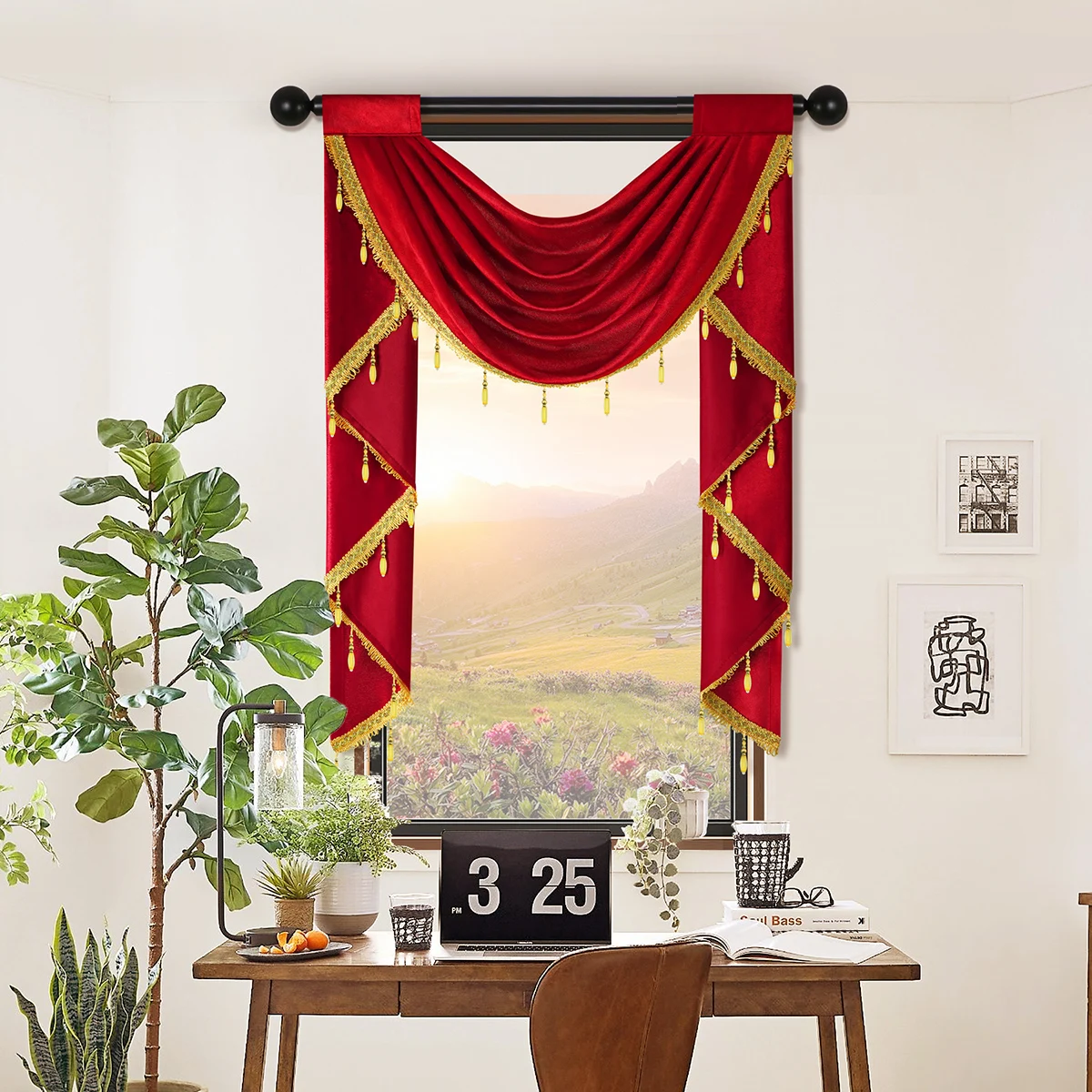 1 قطعة النمط الأوروبي الفاخرة الجوف غنيمة الستارة ، قضيب الجيب ، نسيج مخملي ناعم ، نسيج ستارة لون نقي لغرفة المعيشة