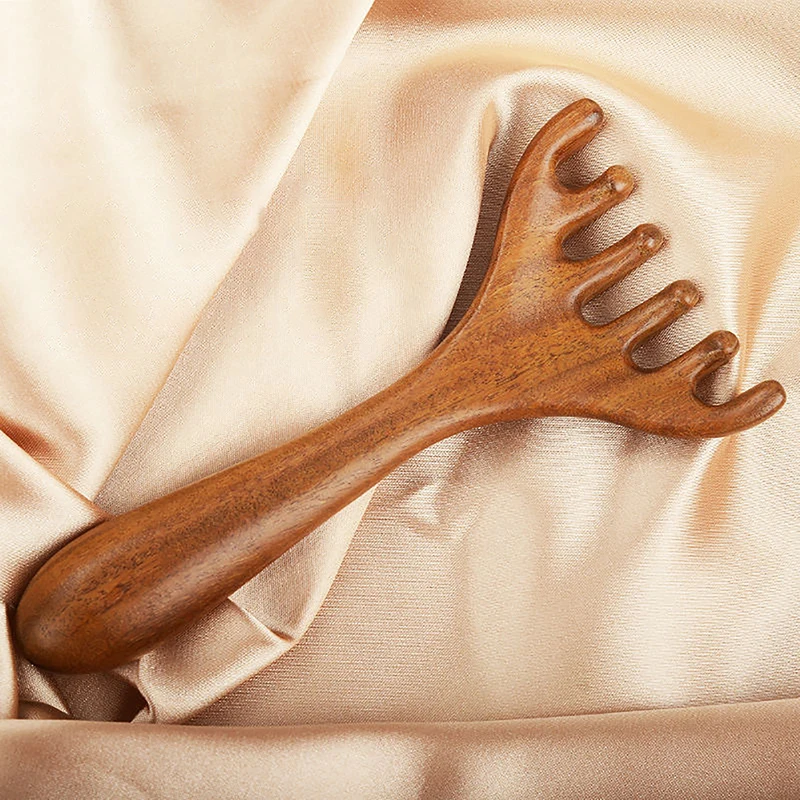 New Body Meridian Massage Comb Resin Deer Antlers Wide Tooth Acupuncture Help Blood Circulation Anti-static Smooth Hair