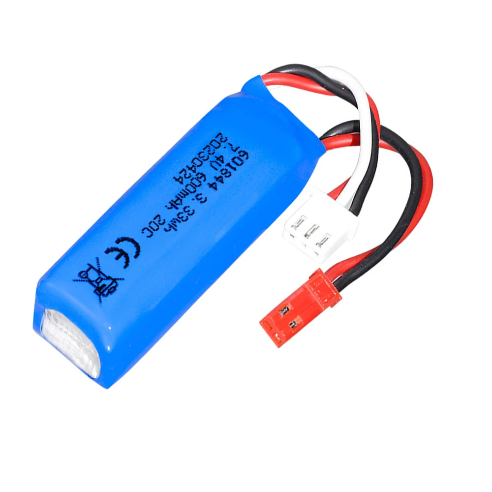 7.4V 600mAh  Lipo Battery 601844 for WLtoys K969 K979 K989 K999 P929 P939 RC Car Spare Parts 2s 7.4v Battery JST PLUG 5PCS