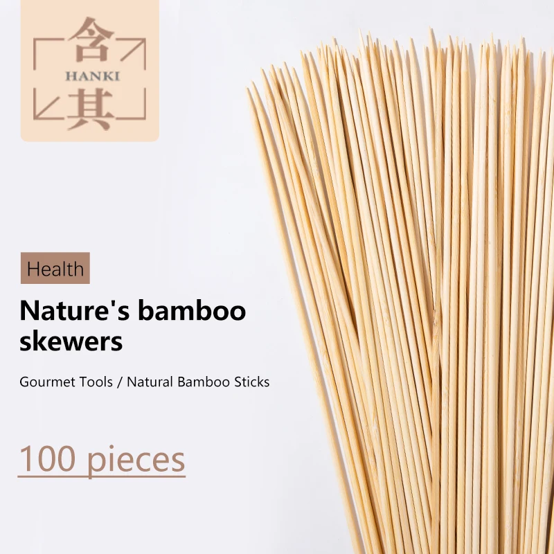 100 قطعة من أسياخ الشواء المصنوعة من الخيزران للاستعمال مرة واحدة من HeY LiLac - ناعمة ومرنة لأعواد شواية الشواء الخارجية #1