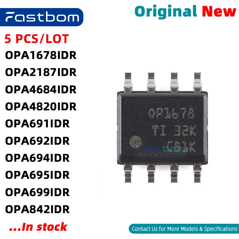 OPA691IDR OPA695IDR OPA1678IDR OPA842IDR OPA2187IDR OPA4684IDR OPA692IDR OPA699IDR OPA4820IDR OPA694IDR SOIC-8 OP AMP Brand New