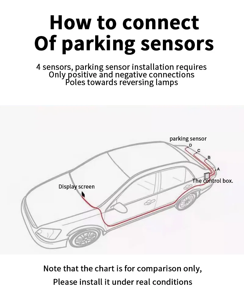 Direkt vom Hersteller: 4-Sonden 22mm Parksensor mit Kleinem LCD-Display, 12V Rückfahrradar, Sicheres Einparkhilfesystem – Detail 14