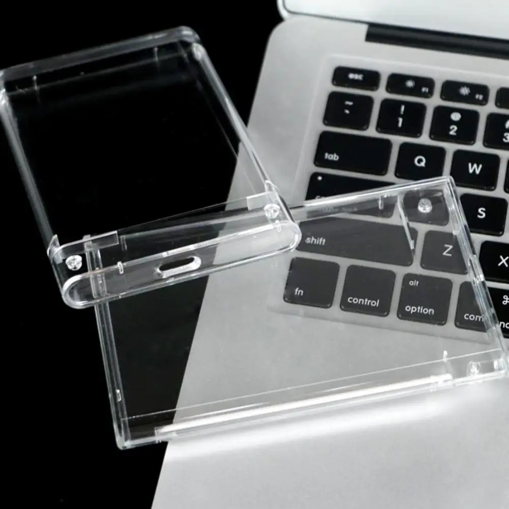 3.5-Inch Hard Disk Box Case HDD/SDD Storage Transparent SATA USB3.0 Hard Disk Case for Laptop Desktop