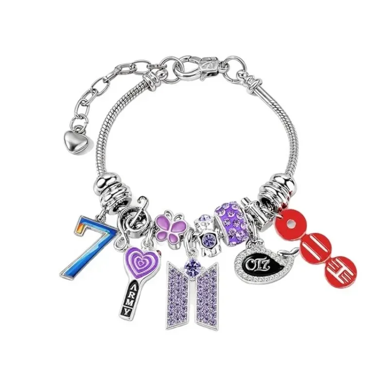 2026 New Cartoon BT21 Group Whale OT7ARMY Bead Bracelet Fan Merchandise