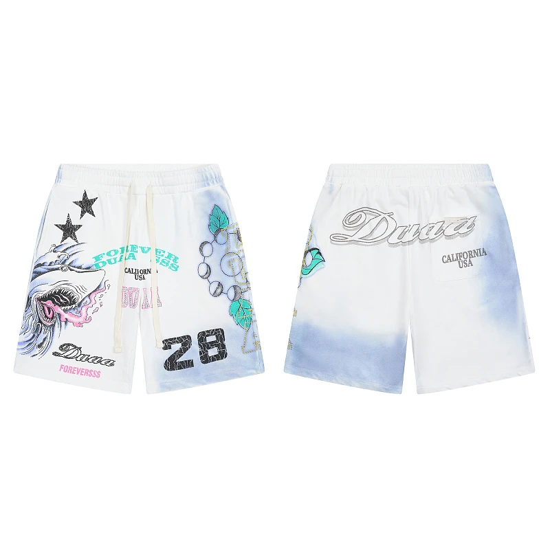 High Quality DUAA ISLAND Breeches Unisex Drawstring Loose Oversized Casual Men Women Shorts