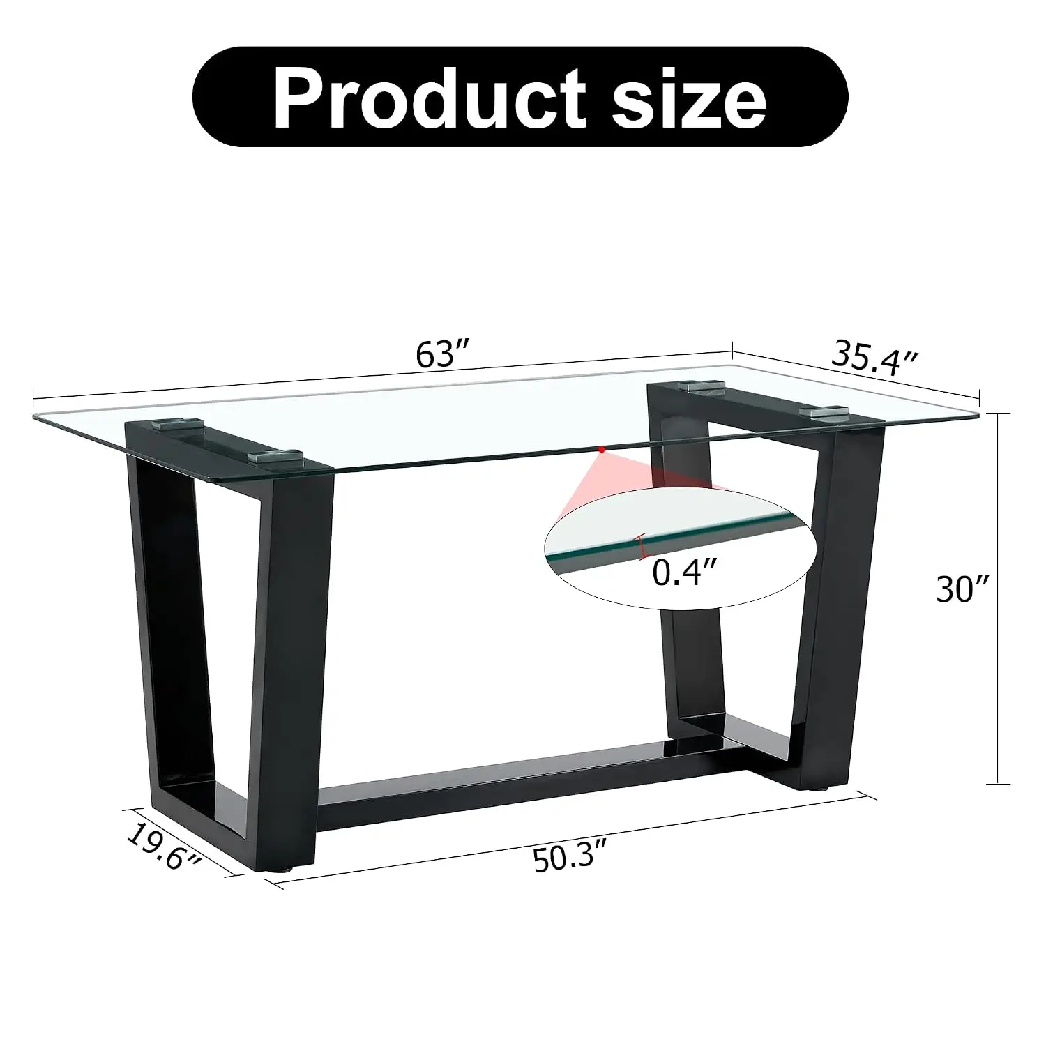 Glass Dining Table 63