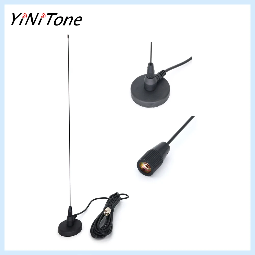 MC-100 144/430MHz High Gain Car Mobile Antenna PL259 4M UHF Coax Cable 6.5CM Magnetic Mount Base For Kenwood Yaesu ICOM TM-261 F