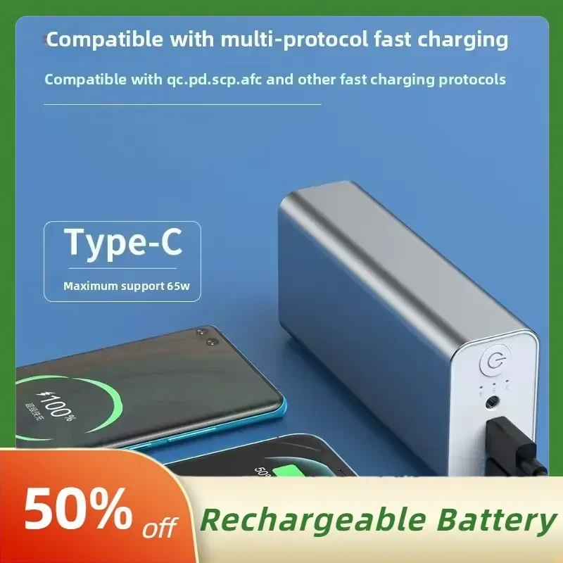 In Stock Long Battery Life 30000mAh 65W Power Bank for IPhone Samsung Xiaomi Lenovo Laptop Three-speed Adjustable Power Bank