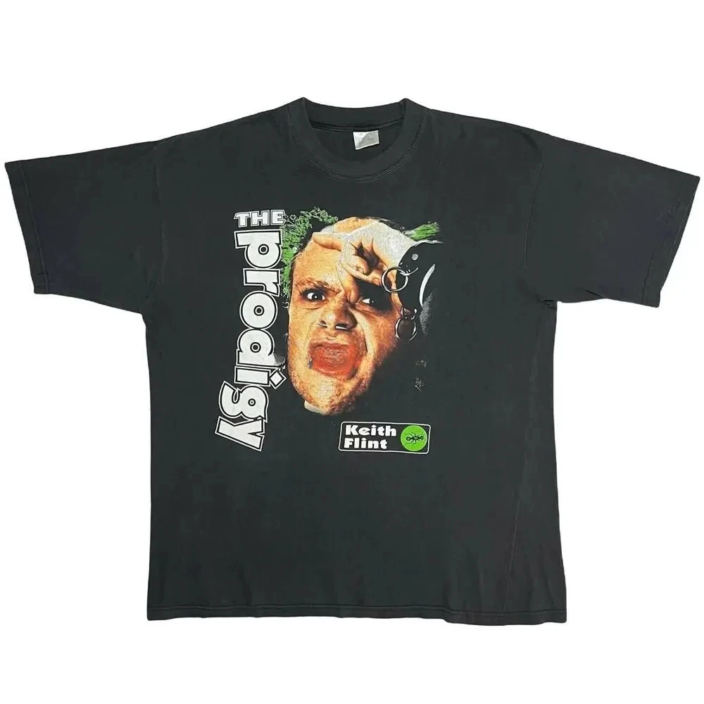 

Vintage The Prodigy Keith Flint Fat Of The Land Band T-Shirt heavyweight Round Neck Casual T-shirts Short Sleeve New Arrival