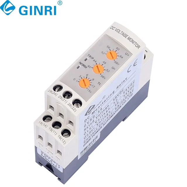 GINRI DVRD-48 48V DC 2CO OverVoltage Undervoltage Monitor Relay  Voltage Protection Relay