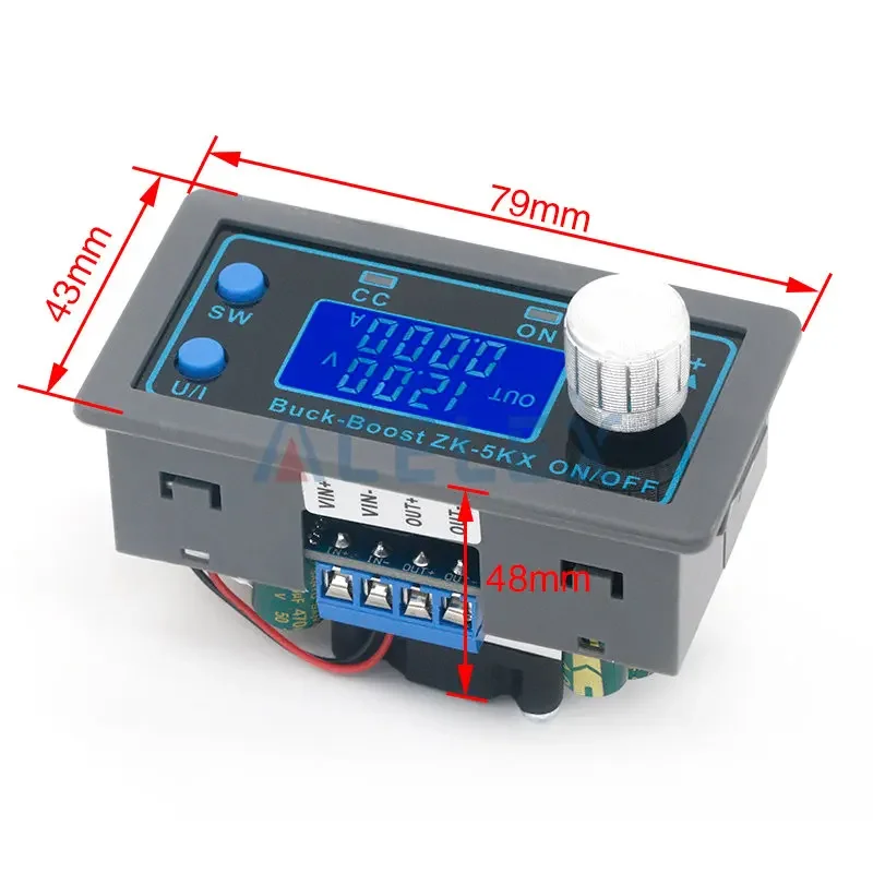 ZK-5KX DC DC Buck Boost Converter CC CV 0.6-36V 5A 5V 6V 12V 24V 80W Power Module Adjustable Regulated laboratory power supply