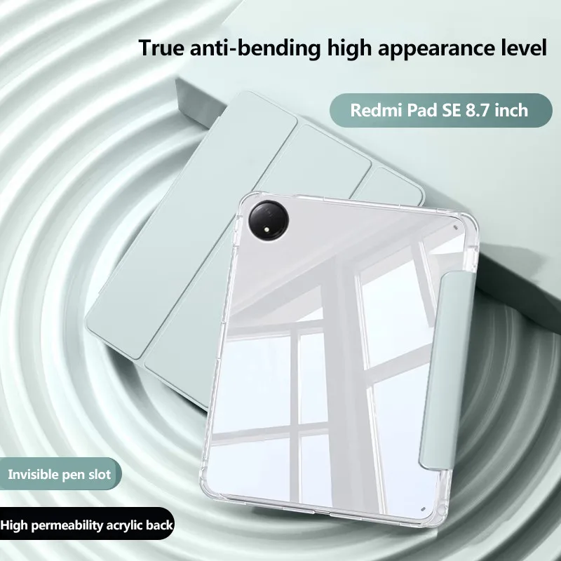 

Transprent акриловый анти-гибкий чехол для планшета для Redmi Pad SE 8,7 4G SE 11 дюймов Xiaomi Pad 6 6Pro 11 дюймов с гнездом для ручки