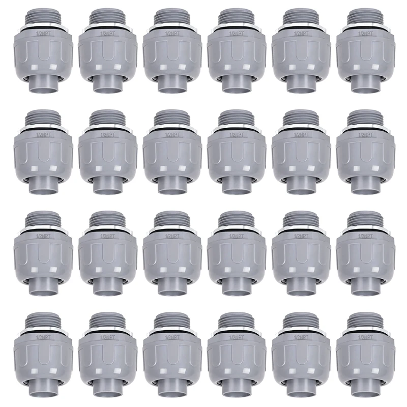 

24 Pieces 1/2 In Non-Metallic Electrical Conduit Fittings PVC Conduit Fitting Straight