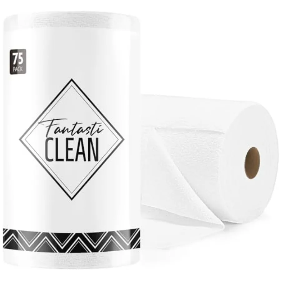 

Microfiber Cleaning Cloth Roll -, Tear Away Microfiber Towels, 12" x 12", Reusable, Washable, Scratch Free, Ultra Absorbent Dis