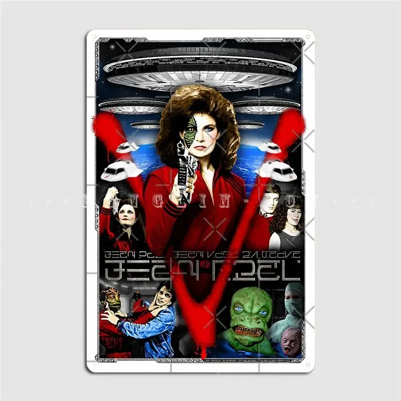 V Tv Show Visitor Alien Diana Metal Plaque Poster Plaques Decoration pub pub Garage Tin sign Poster