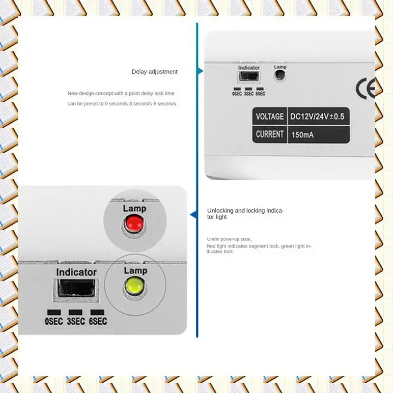 A14M 3X Electric Drop Bolt Lock 4 Wires DC12V Electronic Mortise Locks Wooden Door Lock Lron Door Lock