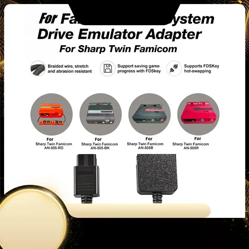 For Fdskey Disk System Drive Emulator+Cable Adapter+4GB Card With OLED Display For Sharp Twin Famicom Emulator