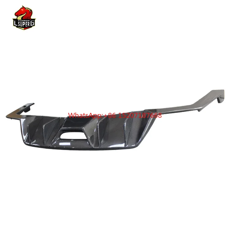 Serat karbon Liberty style Rear Diffuser bumper mobil Dual Exhaust Rear Diffuser untuk Ford Mustang Coupe 2015-2017