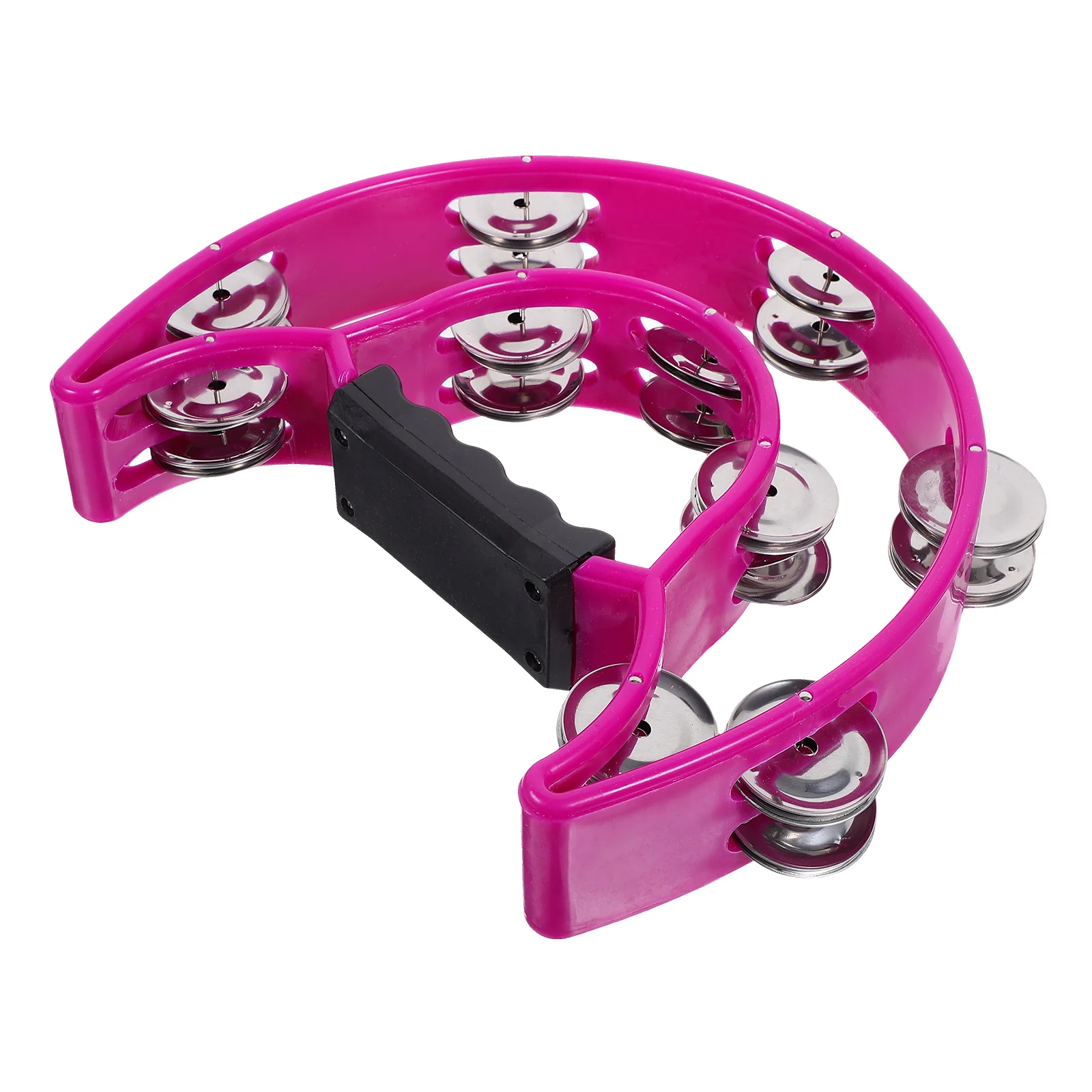 Hand Crank Tambourine Percussion Instrument Purple Resin Instruments for Adults