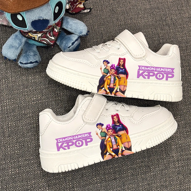 

Детские повседневные кроссовки KPOP 2026: Новая модная модель, белые спортивные туфли для девочек, нескользящие, дышащие, для улицы