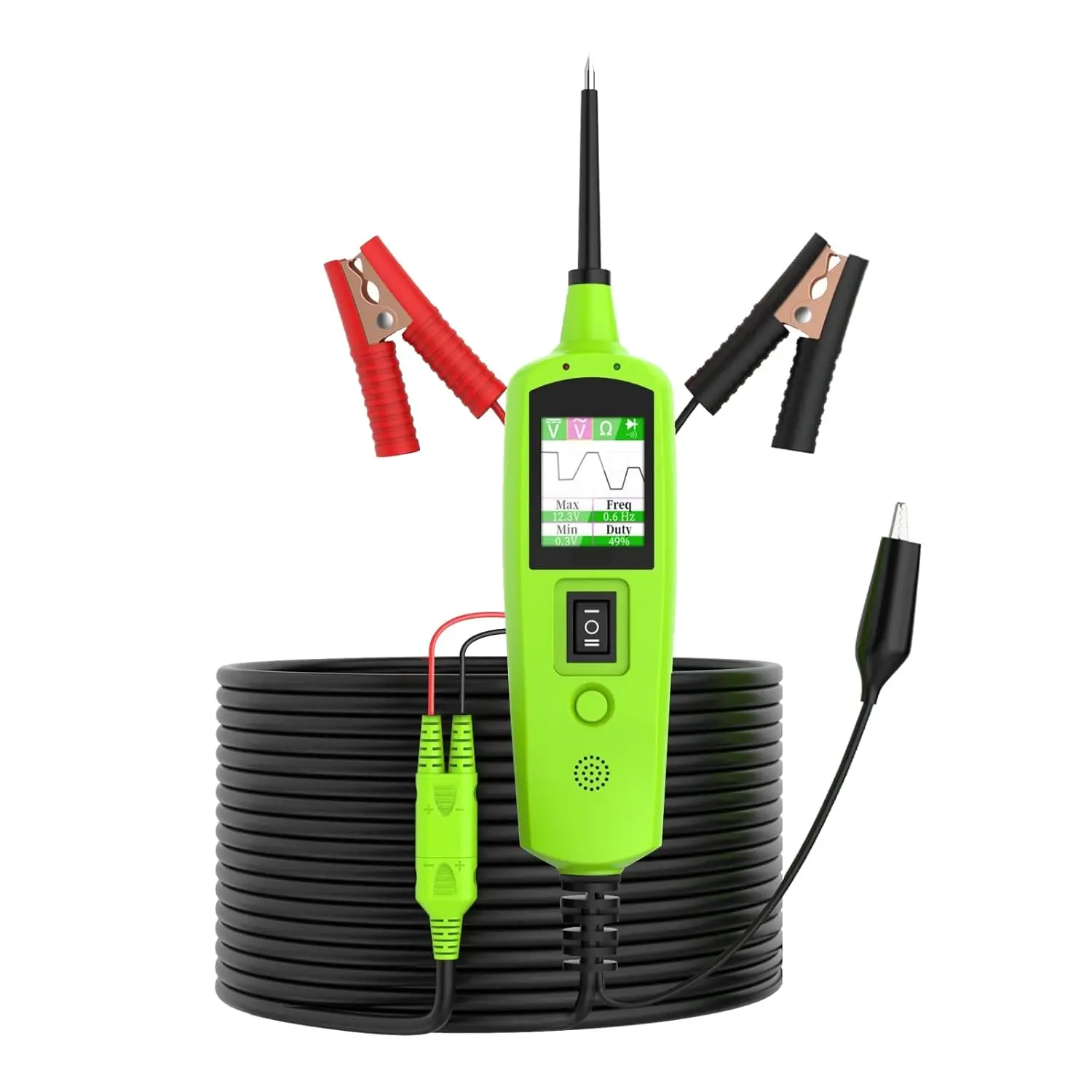 Kit sonda tester circuito automobilistico, tester di tensione 12V 24V con torcia per test CA/CC, resistenza eodi