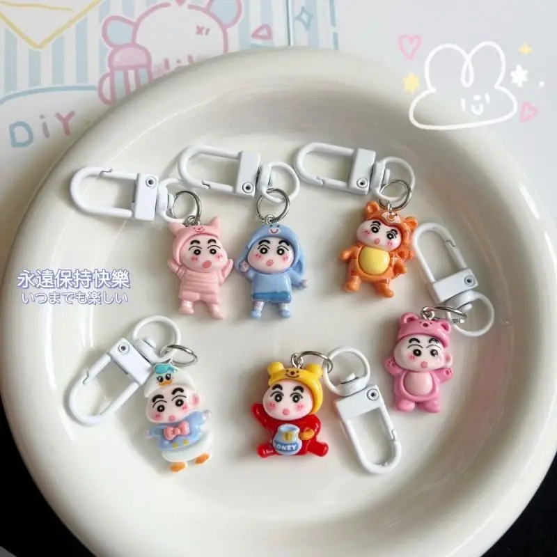 Kawaii Cute Crayon Shin-Chans Key Chain Pendant Decoration Keychain Creative Pendant Originality Couple Birthday Gift For Girls