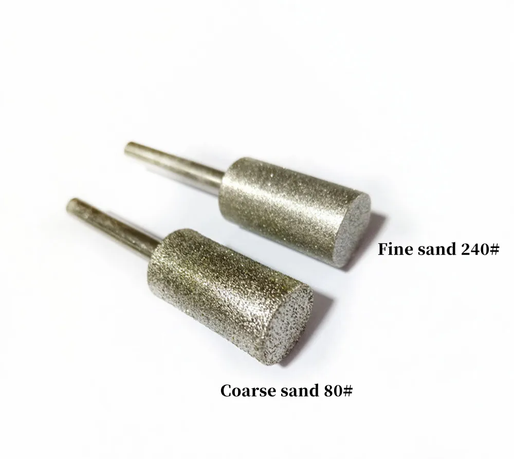 1Pcs Diamond Cylinder Type Grinding Head Abrasive Wheel Jade Jewelry Bracelet Glass Stone Carving Polishing Tool Burrs Bit 6/8mm