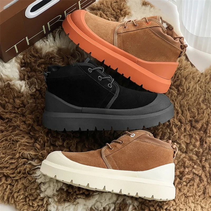 

Самые зимние ботинки, мужская и женская бархатная теплая зимняя мужская обувь на толстой подошве.