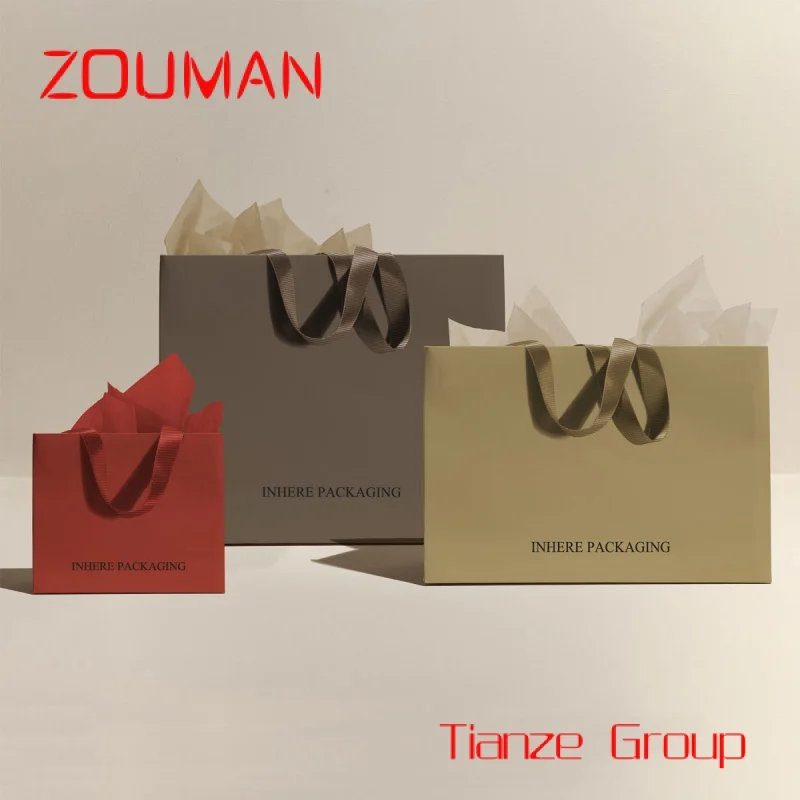 Custom , Personalised paperbag packaging boutique bags custom kraft luxury shopping paper gift bags with your own logo